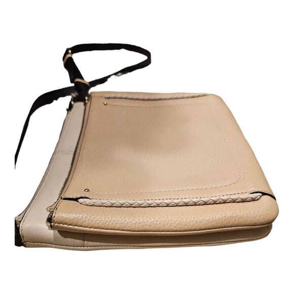 COLE HAAN Tri-Color Crossbody ~ Tan Cream Black - Picture 4 of 11